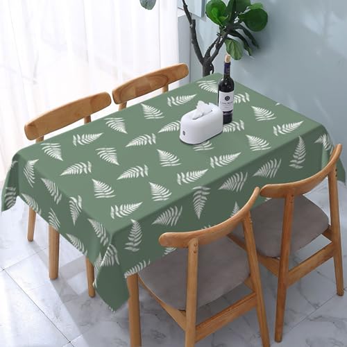Tischdecke abwischbar Rechteck 60x84in(150x210cm) Garten tischdecke mit Weißes und grünes Gras Motiv, Dekorative Tischdeko für KücheEsszimmer tischdecke Outdoor wetterfest von artslion