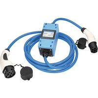 as-Schwabe MODE 3 mit MIXO Stromzähler Ladekabel für Elektroautos Typ 2 auf Typ 2 blau 400 V, 16 A, 11,0 KW, 5,0 m von as-Schwabe