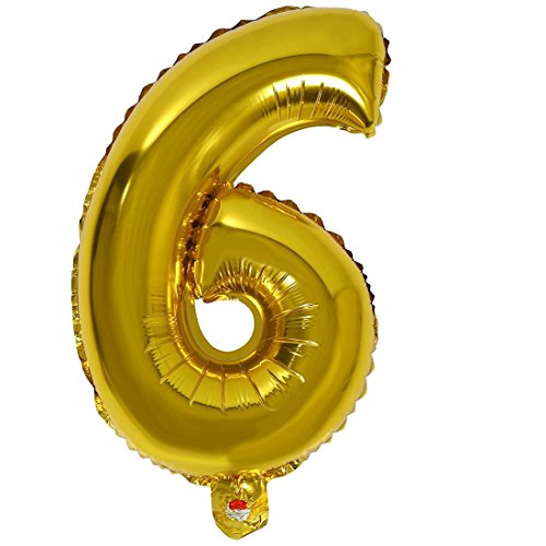 asdfs Mode 16 Silberfolie Anzahl Luftballons Geburtstag Gold 6 von asdfs