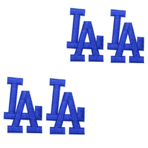 Aufnäher zum Aufbügeln, Motiv: LA Los Angeles Teams, Buchstaben, ideal für Hemden, Jacken, Hüte, Jeans, Schuhe, Taschen, langlebig, einfach anzubringen, Blau, 8,9 x 6,3 cm, 4 Stück Aufnäher zum Aufbügeln, Motiv: LA Los Angeles Teams, Buchstaben, ideal für Hemden, Jacken, Hüte, Jeans, Schuhe, Taschen, langlebig, einfach anzubringen, Blau, 8,9 x 6,3 cm, 4 Stück von aspidas