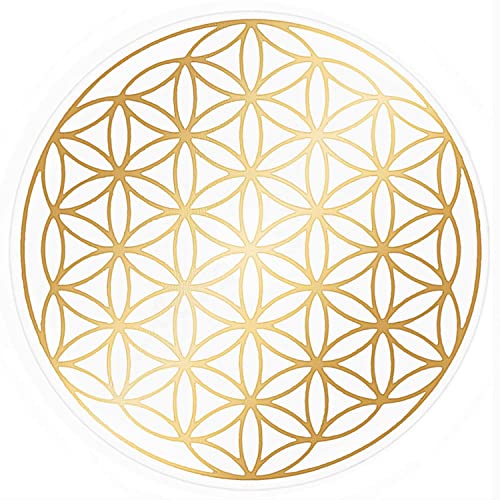 Blume des Lebens Aufkleber - 1 Außenkreis - 3cm mit Schutzlack - Folie transparent (100) von atalantes spirit