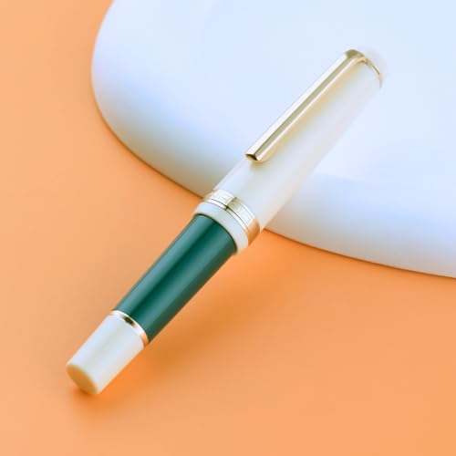 JinHao 82 grüner Füller mit feiner Spitze, kurzer Acryl-Füllfederhalter mit Tintenkonverter von atokiss