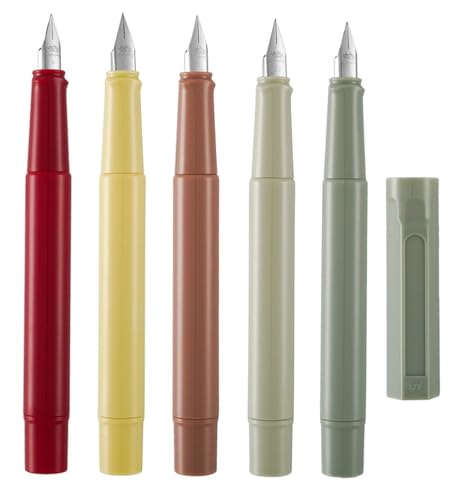 Jinhao 62 Füllfederhalter aus Kunstharz, feine Spitze,Set mit nachfüllbarem Konverter, Tinten-Kalligraphie-Stift, 5 Stück Jinhao 62 Füllfederhalter aus Kunstharz, feine Spitze,Set mit nachfüllbarem Konverter, Tinten-Kalligraphie-Stift, 5 Stück von atokiss