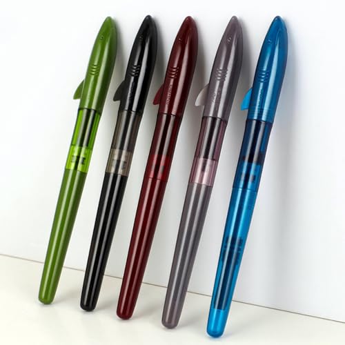 Jinhao Füllfederhalter, Haifisch-Form, Set mit 5 Stück, feine Spitze,Stifte mit nachfüllbaren Konvertern, Schul- und Bürobedarf Jinhao Füllfederhalter, Haifisch-Form, Set mit 5 Stück, feine Spitze,Stifte mit nachfüllbaren Konvertern, Schul- und Bürobedarf von atokiss