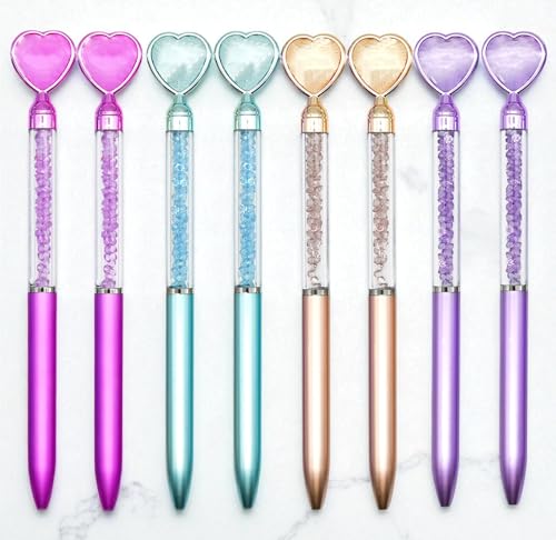 atokiss Big Crystal Pens Diamond Top Pens Bling Kugelschreiber Schwarze Tinte Strass Stift (Herzform Diamant Stift) von atokiss