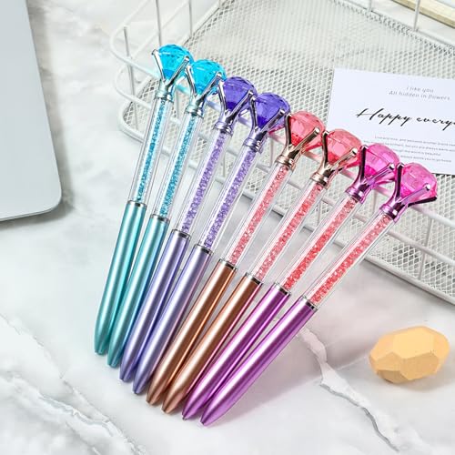 atokiss Big Crystal Pens Diamond Top Pens Bling Kugelschreiber Schwarze Tinte Strass Stift (Kristall Diamant Stil) von atokiss