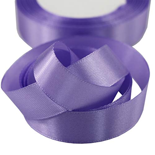 22 Meters Schleifenband Geschenkband Satinband 20 mm breit Dekoband Satin Bastelband für DIY Craft Hochzeit Party Geschenk Verpackung (Lavendel, 4/5 Inch - 24 Yards) von aufodara