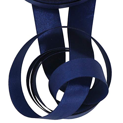 22 Meters Schleifenband Geschenkband Satinband 20 mm breit Dekoband Satin Bastelband für DIY Craft Hochzeit Party Geschenk Verpackung (Marineblau, 4/5 Inch - 24 Yards) von aufodara