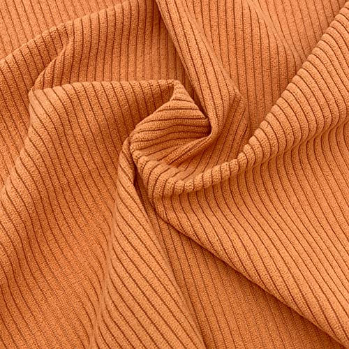 aufodara 2 Stück Cord Stoff 47x95cm Polsterstoff Quiltingstoffe Deko Stoff Stoffe zum Nähen DIY Artcraft Handarbeit Kissenbezüge Stoff (Orange) von aufodara