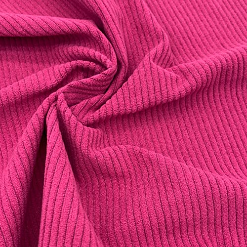 aufodara 2 Stück Cord Stoff 47x95cm Polsterstoff Quiltingstoffe Deko Stoff Stoffe zum Nähen DIY Artcraft Handarbeit Kissenbezüge Stoff (Pink) von aufodara