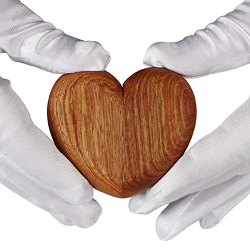 aufodara Herz Holz Ring Box Personalisiert Schmuckschatulle Hochzeit Verlobung Ringbox Handgemacht (Rot) von aufodara