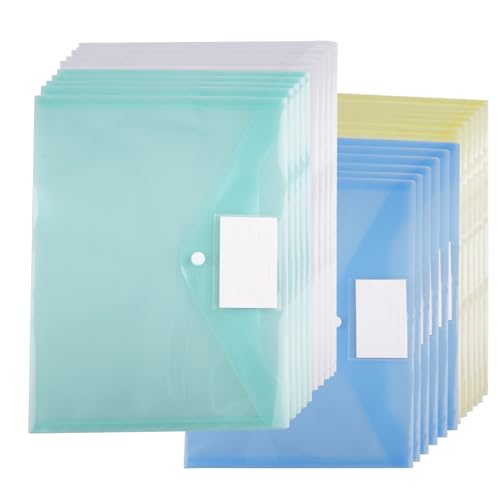 Aupawdy 40 Stück Dokumententasche A4,Klarsichthüllen Dokumentenmappe A4 zumTasche mit Druckknopf und Etikettentasche, Ordner Zuhause, Büro, Reisen und Schreibwaren. Aupawdy 40 Stück Dokumententasche A4,Klarsichthüllen Dokumentenmappe A4 zumTasche mit Druckknopf und Etikettentasche, Ordner Zuhause, Büro, Reisen und Schreibwaren. von aupawdy
