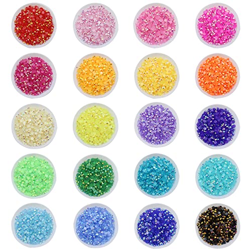 Diamond Painting Steine AB Diamond Painting Steine Diamond Painting Zubehör Diamanten Deko 20000 Stück 20 Farben Diamant-Ersatz Funkelnde Perlen Für Nägel, Edelsteine, Kunsthandwerk Ornamente von aupawdy