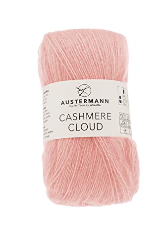 austermann Cashmere Cloud - Kaschmir Wollmischung zum Stricken - Lauflänge 180m je 25g Knäuel Farbe 03 - Melone von austermann