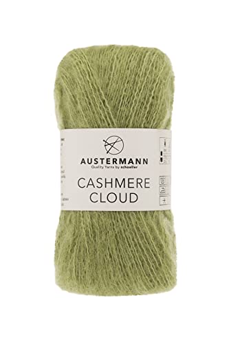 austermann Cashmere Cloud - Kaschmir Wollmischung zum Stricken - Lauflänge 180m je 25g Knäuel Farbe 10 - LAUB austermann Cashmere Cloud - Kaschmir Wollmischung zum Stricken - Lauflänge 180m je 25g Knäuel Farbe 10 - LAUB von austermann