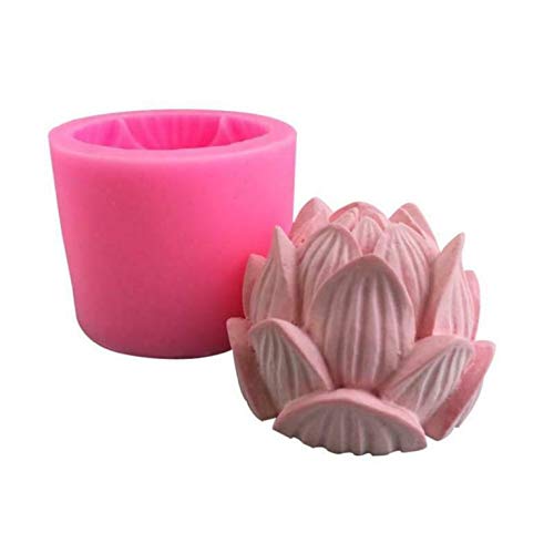 ausuky 3D-DIY-Silikonform für Aromatherapie und Kerzen, Lotusblüte, Seifenform von ausuky