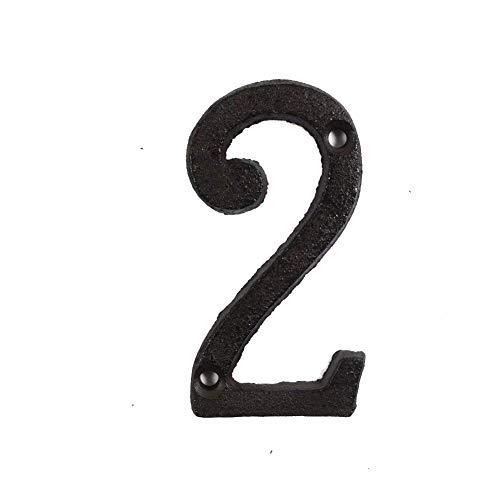ausuky Gusseisen-Retro-Metall-Buchstaben Zahlen Zeichen Adresse Tür Café Wand Dekor A bis Z, 0 bis 9 (2) von ausuky
