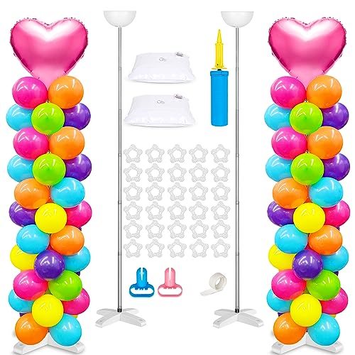 2 Sets verstellbare Luftballon Ständer Kit und Luftballonpumpe, 2.7 meters Metall Ballonständer für Boden, Luftballon halter decoration für Baby Shower Hochzeitsdeko wedding baby party deko 2 Sets verstellbare Luftballon Ständer Kit und Luftballonpumpe, 2.7 meters Metall Ballonständer für Boden, Luftballon halter decoration für Baby Shower Hochzeitsdeko wedding baby party deko von AUSYDE