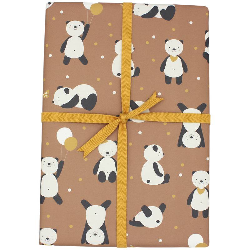 Geschenkpapier Pandas (50X70) 3Er Set In Sugar von ava&yves