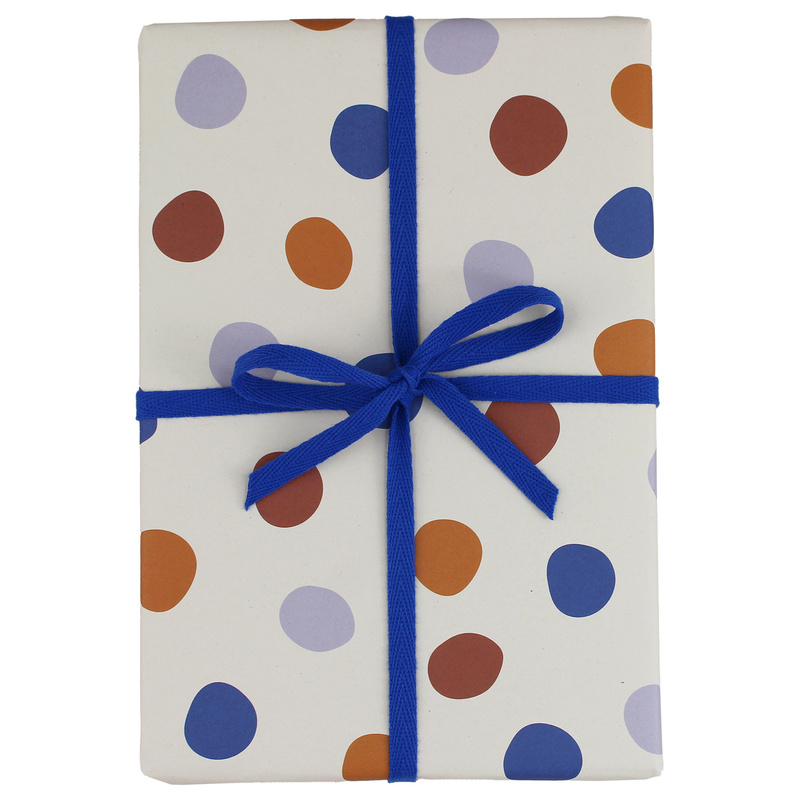 Geschenkpapier Punkte Blau (50X70cm) 3Er-Set von ava&yves