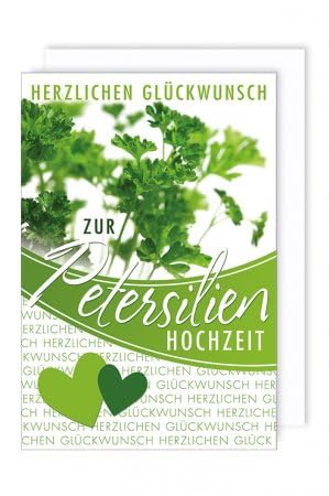 Klappkarte Karte Alles Gute zur Petersilienhochzeit Hochzeitstag 12,5 Jahre von avantcarte