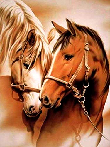 Zeyevan DIY Diamond Painting Komplettes Tierpferd, 5D-Stickerei, Diamant-Malerei, komplettes Set, Tiermotiv, Kreuzstich, Strass, Stickerei, Handwerk, für Zuhause, Wanddekoration, 30 x 40 cm Zeyevan DIY Diamond Painting Komplettes Tierpferd, 5D-Stickerei, Diamant-Malerei, komplettes Set, Tiermotiv, Kreuzstich, Strass, Stickerei, Handwerk, für Zuhause, Wanddekoration, 30 x 40 cm von Zeyevan