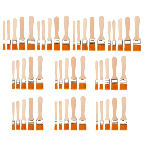 awliye 50 STK Pinselset Maler Profi Malerpinsel Set 3,5/2,7/2,3/1,5/1cm Holz Pinsel Nylonborsten Flachpinsel Lasurpinsel Set für Farben, Lack, Beizen, Grill, Malerbedarf, Zum Streichen, DIY awliye 50 STK Pinselset Maler Profi Malerpinsel Set 3,5/2,7/2,3/1,5/1cm Holz Pinsel Nylonborsten Flachpinsel Lasurpinsel Set für Farben, Lack, Beizen, Grill, Malerbedarf, Zum Streichen, DIY von awliye