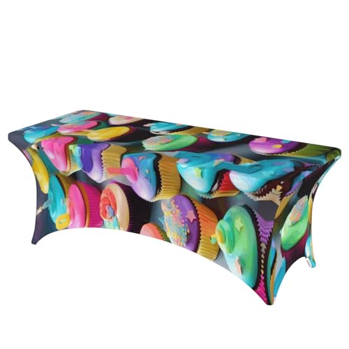 axzttupy Bunte Happy Birthday Cupcakes Druck, elegante rechteckige Tischdecke für große, rechteckige, ovale Tische, einfache Installation axzttupy Bunte Happy Birthday Cupcakes Druck, elegante rechteckige Tischdecke für große, rechteckige, ovale Tische, einfache Installation von axzttupy