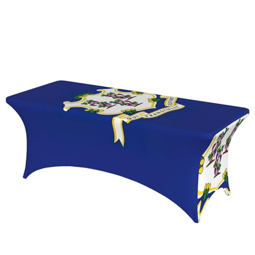 axzttupy Connecticut Elegante rechteckige Tischdecke mit Staatsflaggen-Druck, für große, rechteckige, ovale Tische, einfache Installation axzttupy Connecticut Elegante rechteckige Tischdecke mit Staatsflaggen-Druck, für große, rechteckige, ovale Tische, einfache Installation von axzttupy