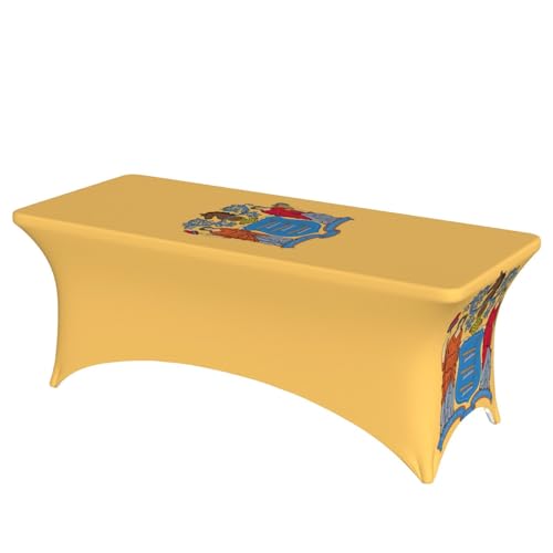 axzttupy Elegante rechteckige Tischdecke mit Flagge von New Jersey, für große, rechteckige, ovale Tische, einfache Installation axzttupy Elegante rechteckige Tischdecke mit Flagge von New Jersey, für große, rechteckige, ovale Tische, einfache Installation von axzttupy
