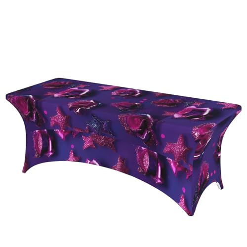 axzttupy Elegante rechteckige Tischdecke mit Glitzer-Pailletten-Rosendruck, für große, rechteckige, ovale Tische, einfache Installation axzttupy Elegante rechteckige Tischdecke mit Glitzer-Pailletten-Rosendruck, für große, rechteckige, ovale Tische, einfache Installation von axzttupy