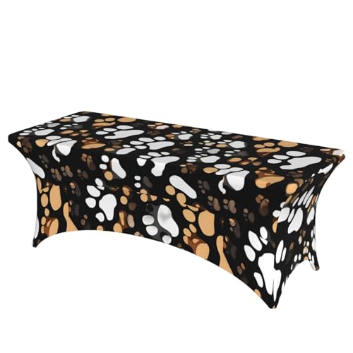 axzttupy Elegante rechteckige Tischdecke mit Hundepfotenabdruck, für große, rechteckige, ovale Tische, einfache Installation axzttupy Elegante rechteckige Tischdecke mit Hundepfotenabdruck, für große, rechteckige, ovale Tische, einfache Installation von axzttupy