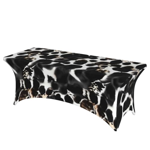 axzttupy Elegante rechteckige Tischdecke mit Kuhfell-Druck, für große, rechteckige, ovale Tische, einfache Installation axzttupy Elegante rechteckige Tischdecke mit Kuhfell-Druck, für große, rechteckige, ovale Tische, einfache Installation von axzttupy