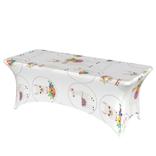 axzttupy Elegante rechteckige Tischdecke mit Lama-Druck, für große, rechteckige, ovale Tische, einfache Installation axzttupy Elegante rechteckige Tischdecke mit Lama-Druck, für große, rechteckige, ovale Tische, einfache Installation von axzttupy