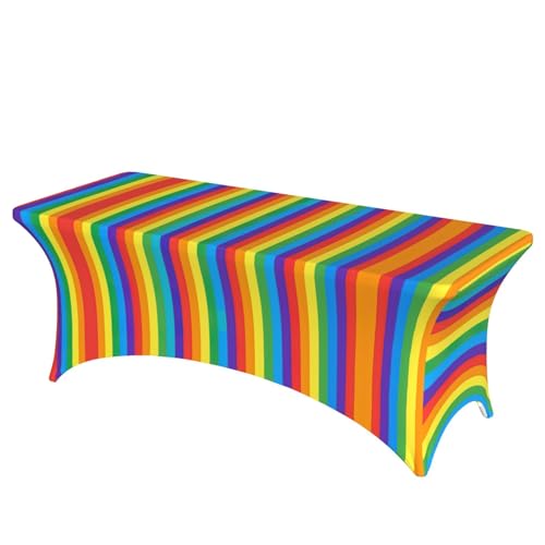 axzttupy Elegante rechteckige Tischdecke mit Regenbogenmuster für große, rechteckige, ovale Tische, einfache Installation axzttupy Elegante rechteckige Tischdecke mit Regenbogenmuster für große, rechteckige, ovale Tische, einfache Installation von axzttupy