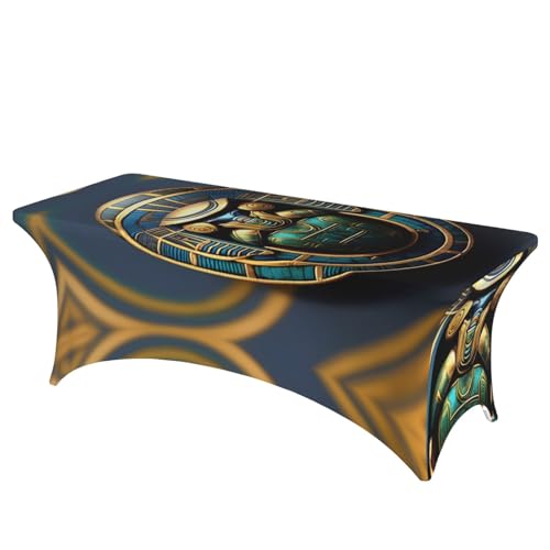 axzttupy Elegante rechteckige Tischdecke mit ägyptischem Skarabäus-Druck, für große, rechteckige, ovale Tische, einfache Installation axzttupy Elegante rechteckige Tischdecke mit ägyptischem Skarabäus-Druck, für große, rechteckige, ovale Tische, einfache Installation von axzttupy