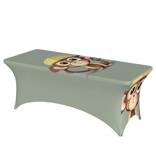 axzttupy Elegante rechteckige Tischdecke mit niedlichem Affendruck, für große, rechteckige, ovale Tische, einfache Installation axzttupy Elegante rechteckige Tischdecke mit niedlichem Affendruck, für große, rechteckige, ovale Tische, einfache Installation von axzttupy