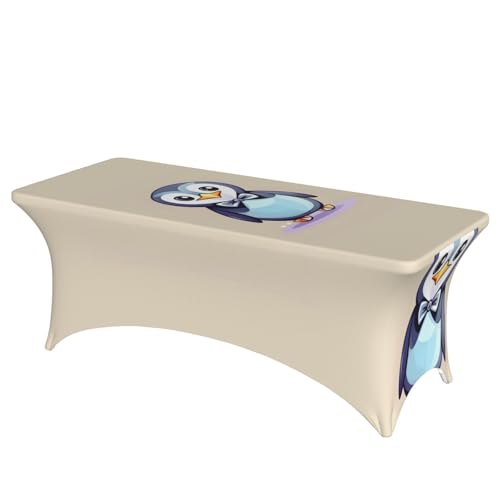 axzttupy Elegante rechteckige Tischdecke mit niedlichem Pinguin-Druck, für große, rechteckige, ovale Tische, einfache Installation axzttupy Elegante rechteckige Tischdecke mit niedlichem Pinguin-Druck, für große, rechteckige, ovale Tische, einfache Installation von axzttupy
