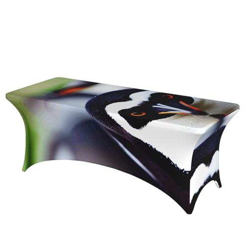 axzttupy Elegante rechteckige Tischdecke mit niedlichem Pinguinkopf-Druck, für große, rechteckige, ovale Tische, einfache Installation axzttupy Elegante rechteckige Tischdecke mit niedlichem Pinguinkopf-Druck, für große, rechteckige, ovale Tische, einfache Installation von axzttupy