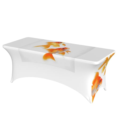 axzttupy Elegante rechteckige Tischdecke mit süßem Goldfisch-Druck, für große, rechteckige, ovale Tische, einfache Installation axzttupy Elegante rechteckige Tischdecke mit süßem Goldfisch-Druck, für große, rechteckige, ovale Tische, einfache Installation von axzttupy