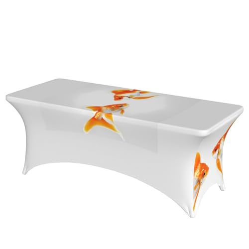 axzttupy Elegante rechteckige Tischdecke mit süßem Goldfisch-Druck, für große, rechteckige, ovale Tische, einfache Installation axzttupy Elegante rechteckige Tischdecke mit süßem Goldfisch-Druck, für große, rechteckige, ovale Tische, einfache Installation von axzttupy
