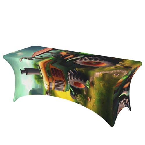 axzttupy Fantasy Farm-Traktor-Druck, elegante rechteckige Tischdecke für große, rechteckige, ovale Tische, einfache Installation axzttupy Fantasy Farm-Traktor-Druck, elegante rechteckige Tischdecke für große, rechteckige, ovale Tische, einfache Installation von axzttupy
