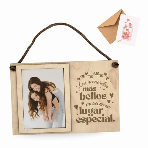 ayurvana Personalisierbarer Bilderrahmen aus Holz, einzigartiges Geschenk für Mutter, Großmutter, Liebe oder Freundschaft, Wanddekoration mit Juteschnur und Postkarte, 24 x 16 cm ayurvana Personalisierbarer Bilderrahmen aus Holz, einzigartiges Geschenk für Mutter, Großmutter, Liebe oder Freundschaft, Wanddekoration mit Juteschnur und Postkarte, 24 x 16 cm von ayurvana