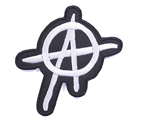 b2see Anarchie Aufnäher Patches für Jacken Jeans Kleidung Applikationen Bügelbilder Flicken Stoff Patch Kleider Patches Aufbügler Aufnäher zum Aufbügeln Anarchy 7 x 8 cm von b2see