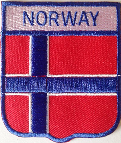 Fahne Norwegen Aufnäher Patches Bügelbild Aufbügler Iron on Patches Applikation für Kleidung 8,5 cm 7 cm von b2see
