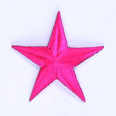 Stern Aufnäher Aufbügler Flicken Bügelbilder Iron on Patches Applikation für Kleider Frauen Stoff Kleidung Sterne zum aufbügeln " pink star 7 cm" von b2see