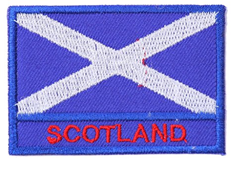 b2see Aufnäher Aufbügler Bügelbilder Sticker Applikation Iron on Patches für Jacken Jeans Stoff Kleidung Kleider Flaggen Fahnen zum aufbügeln Schottland 8 x 5 cm von b2see