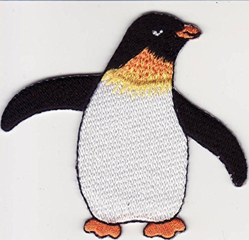 b2see Aufnäher Patches Bügelbild Aufbügler Applikation Stickerei Pinguin zum aufbügeln 8 x 7 cm von b2see