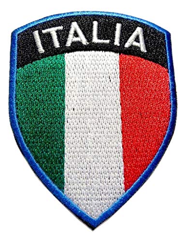 Iron on Bügel Aufnäher Fahne Patches Flicken Aufbügler Bügelbild Applikation Sticker-ei Flagge Italien 7 x 5,8 cm von b2see