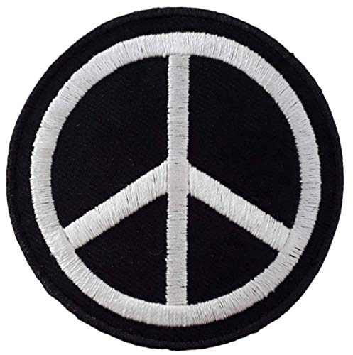 Peace Aufnäher Peace Aufbügler für Jacken Bügelbild Applikation Patches 7, 5 cm von b2see